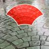 WOTZOV Large Fan-Shaped Concrete Stamp, Slate Pattern, 115 x 67 cm, 1 Pc view 1