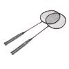 Ultralight, Durable Badminton Racket Set with Shuttlecock, One-Piece Carbon-Aluminum Frame for Training, Oval Frame (Black/Red) view 4