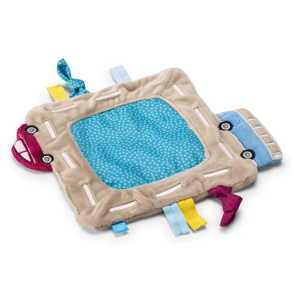 Volkswagen 7E9084413B Baby Comforter, VW Beetle and VW T1 Bus Design, 19 x 19 cm