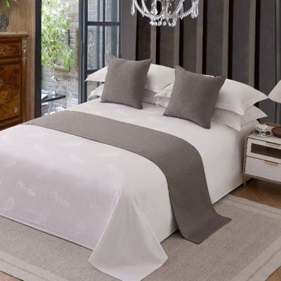 HLASMSPE Hotel Bed Runner, Solid Dark Gray, 50 x 180 cm