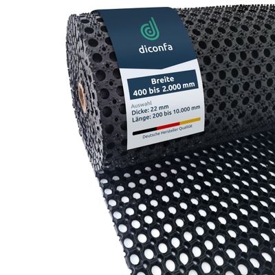 diconfa Custom-Cut Ring Rubber Mat, 22 mm, 1.2 m x 1 m