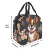 Insulated Bulldog Corgi Lunch Bag for Women and Men view 2