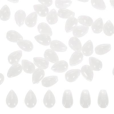 PATIKIL 50-Piece White Teardrop Czech Glass Crystal Beads, 6 x 9 mm