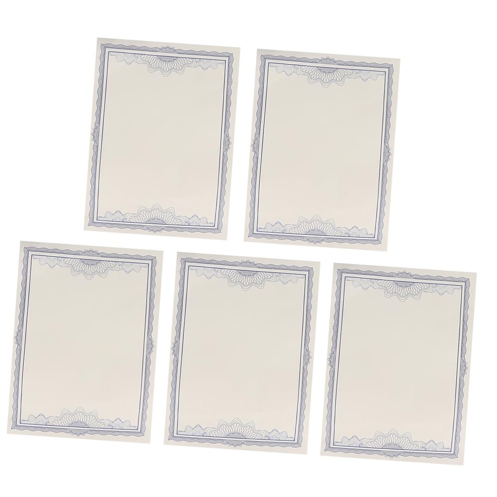 FUNOMOCYA 12K Certificate Paper, 5 Sheets, White, Double-Sided Coated