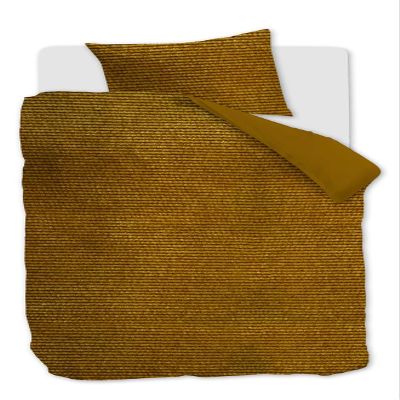 At Home by BeddingHouse Cosy Corduroy 2-Piece Duvet Cover Set, 135 x 200 cm, Ochre