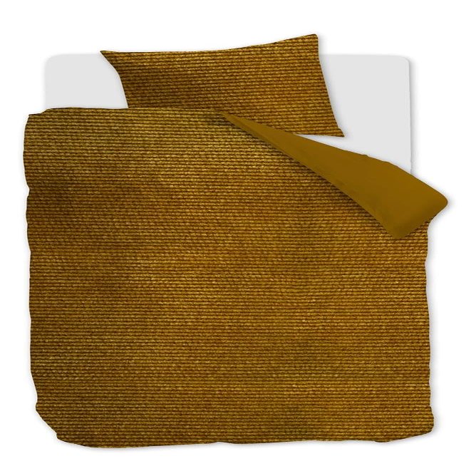 At Home by BeddingHouse Cosy Corduroy 2-Piece Duvet Cover Set, 135 x 200 cm, Ochre