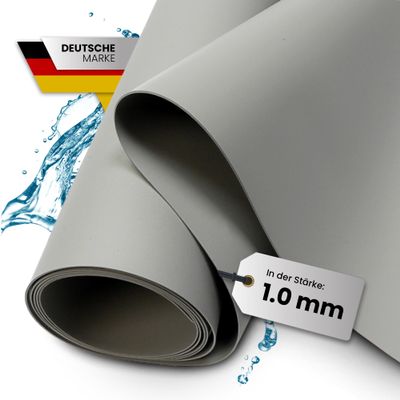 TeichVision Premium Light Gray PVC Pond Liner, 1 mm, 10 x 6 m