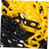 SOLUSTRE 4-Piece Caution Safety Chain, Black and Yellow Plastic Barrier Chain view 4