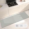 Hixingo Non-Slip Diatomaceous Earth Kitchen Runner, Quick-Drying, Washable, Absorbent, Light Gray, 60 x 90 cm view 1