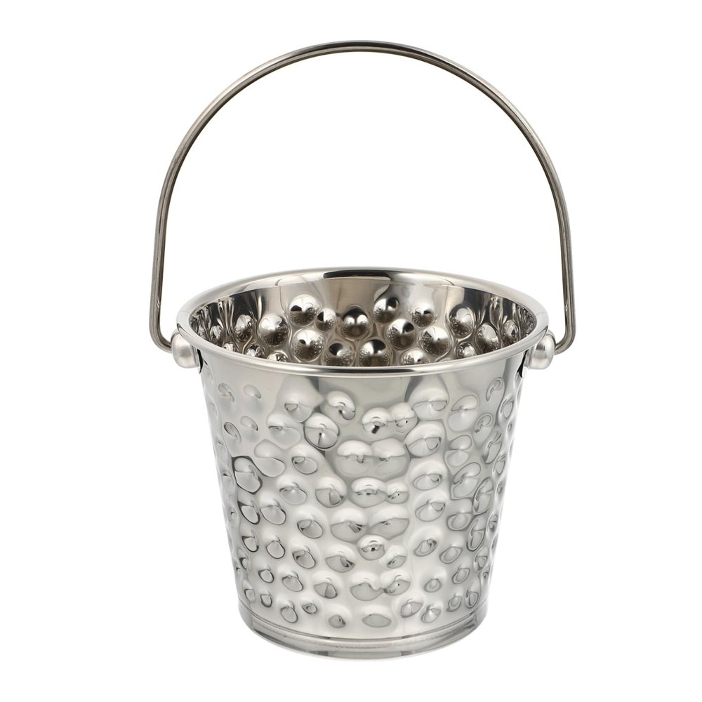 Mikinona Stainless Steel Ice Bucket, 2 L, Hammered Finish