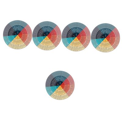 Gatuida 5-Piece Emotion Wheel Stickers for Laptops and Scrapbooking