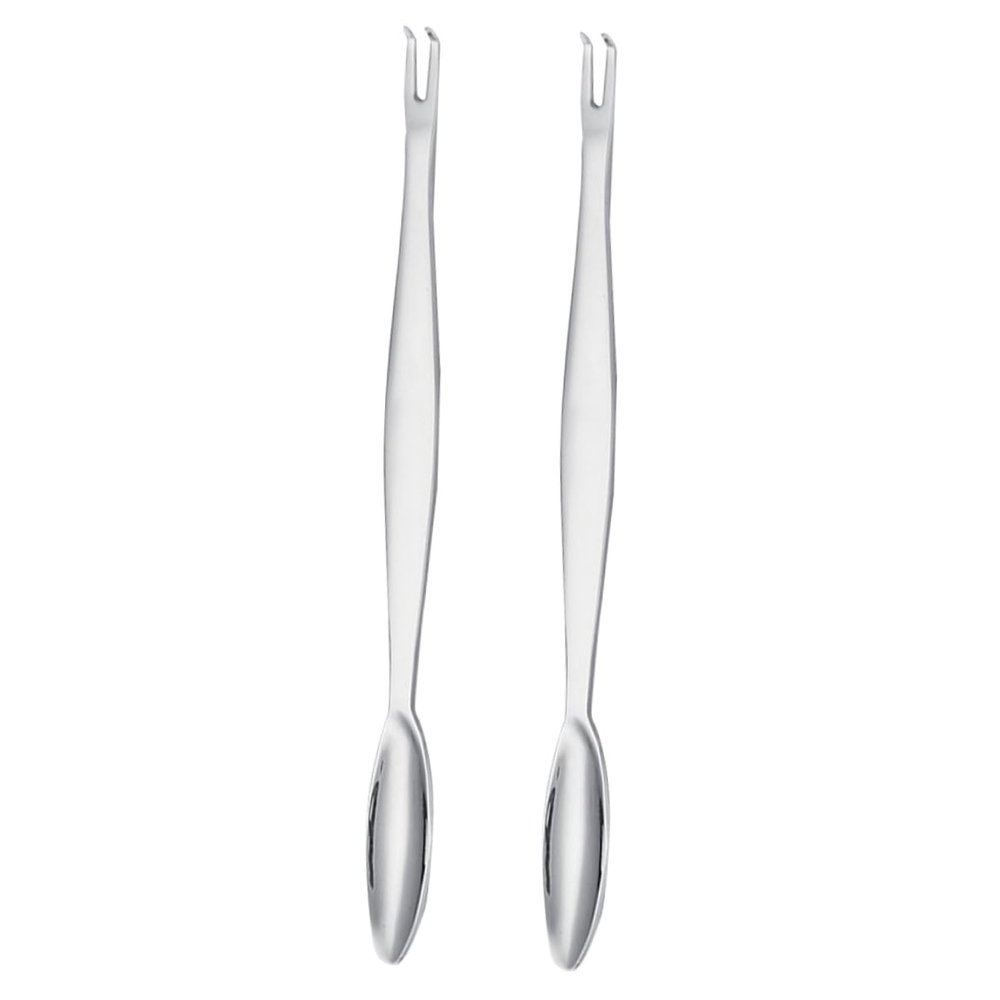 CIYODO 2-Piece Stainless Steel Crab Fork Set, Silver