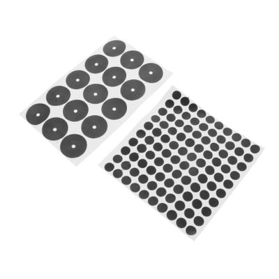 WOONEKY 2 Sheets Self-Adhesive Snooker Spot Markers, Black Woven Fabric, for Marking Billiard Ball Positions