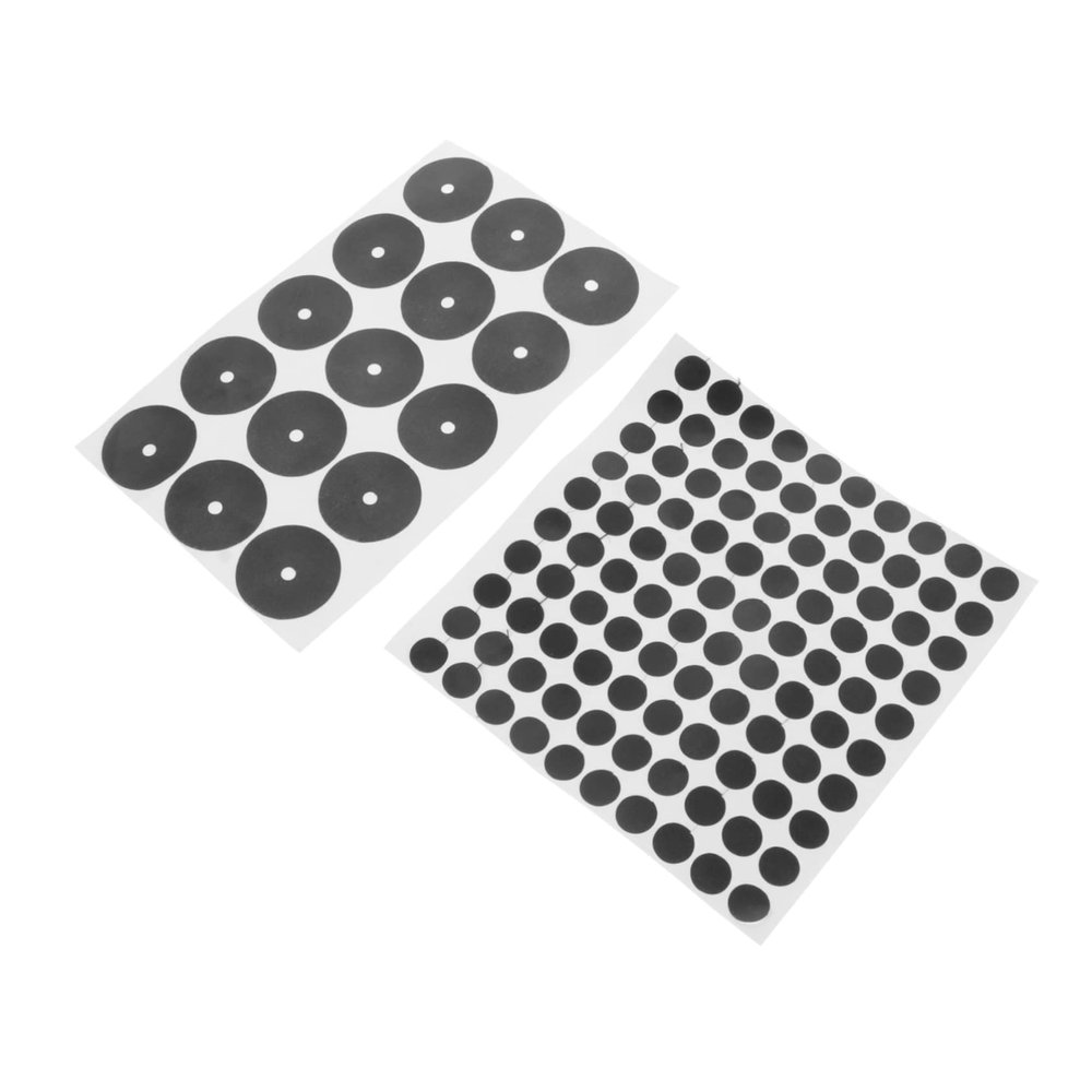WOONEKY 2 Sheets Self-Adhesive Snooker Spot Markers, Black Woven Fabric, for Marking Billiard Ball Positions