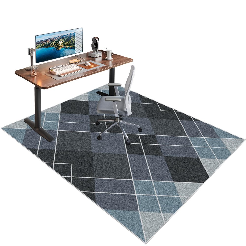Xiaputcr Office Chair Mat for Hard Floors, Scratch-Resistant, Non-Slip, 39.4 x 63 in