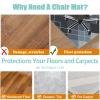 Xiaputcr Office Chair Mat for Hard Floors, Scratch-Resistant, Non-Slip, 39.4 x 63 in view 3