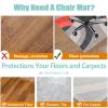 Xiaputcr Office Chair Mat, Scratch-Resistant Floor Protector, 140 x 150 cm view 3