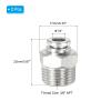 sourcing map Push-to-Connect Fittings, 2-Pack, Stainless Steel, Straight, 1/4 in Tube OD x 3/8 in NPT Male Thread view 2