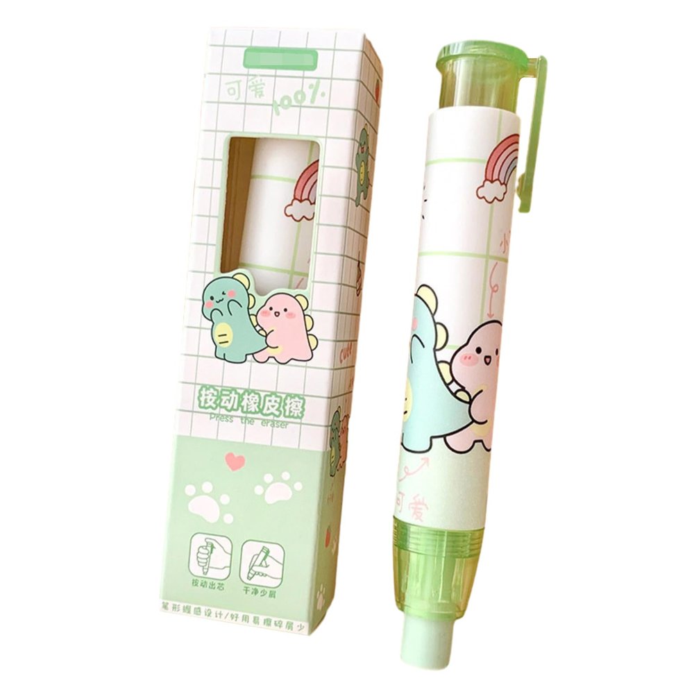 2 Creative Cartoon-Print Erasers, Scalable Eraser, Learning Supplies