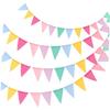 PLAFOPE 4-Piece Jute Banner with Colorful Pennants for Weddings and Parties view 1