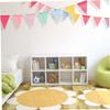 PLAFOPE 4-Piece Jute Banner with Colorful Pennants for Weddings and Parties view 2