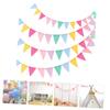 PLAFOPE 4-Piece Jute Banner with Colorful Pennants for Weddings and Parties view 4