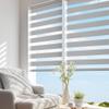 Buseu Day & Night Roller Blind, No-Drill Clamp Mount, 70 x 110 cm (Fabric Width 65 cm) view 2