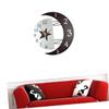 FUNOMOCYA Creative Moon-Shaped Quartz Wall Clock, Silent, Black view 2