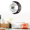 FUNOMOCYA Creative Moon-Shaped Quartz Wall Clock, Silent, Black view 3