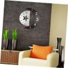 FUNOMOCYA Creative Moon-Shaped Quartz Wall Clock, Silent, Black view 4