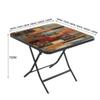 WLCNYL Folding Outdoor Garden Table with Rattan-Look Square Top view 2