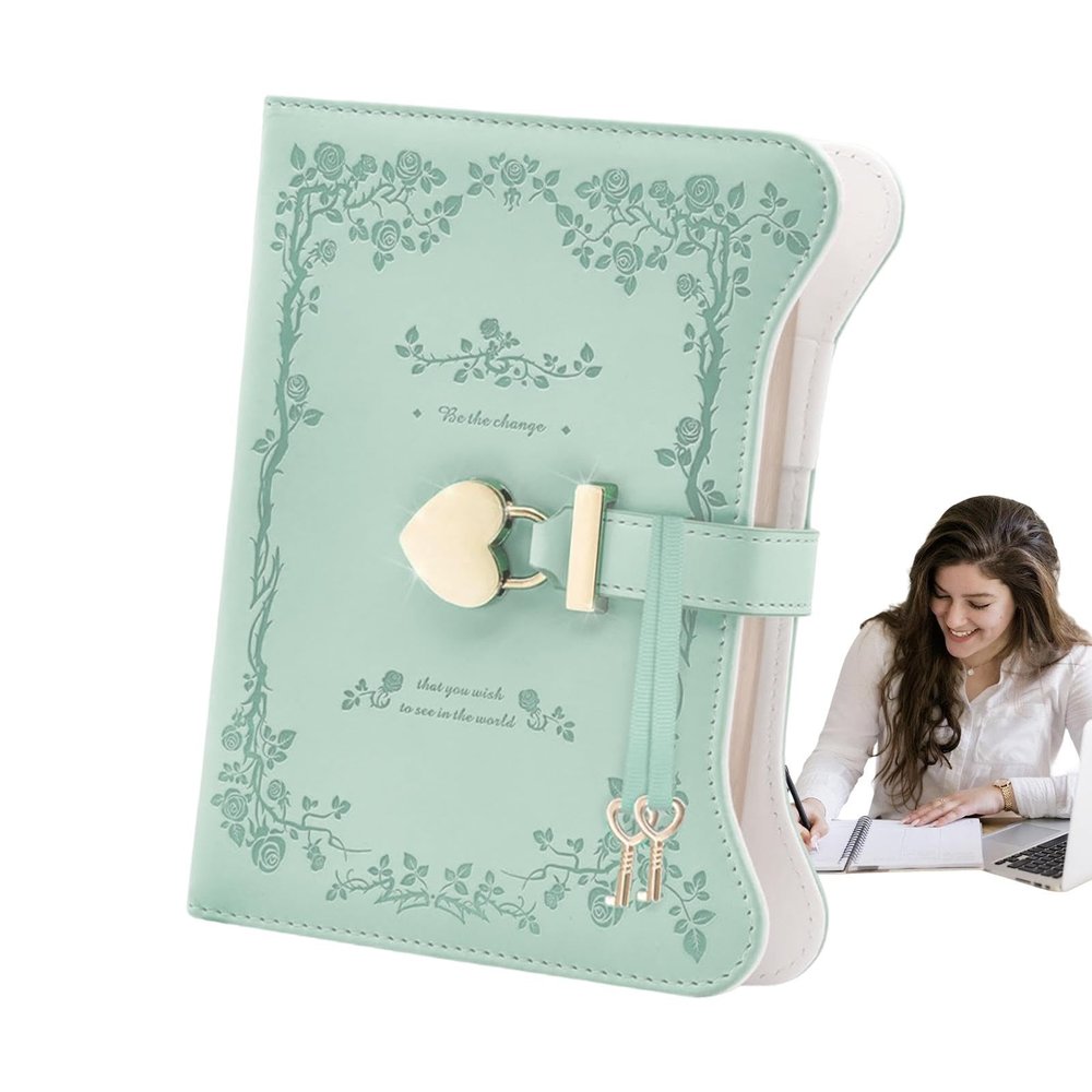 Lock Journal, B6 PU Leather Diary with Lock