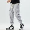 SRZYMJ Men's Gray Chino Pants with Pockets view 3