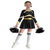 Manyakai Girls' Cheerleader Costume, White/Black, 146-152 view 1