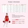 Manyakai Girls' Cheerleader Costume, White/Black, 146-152 view 3