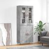 NQJIBUE Highboard, Concrete Gray, 69.5 x 34 x 180 cm view 1