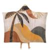 NQLYUT Abstract Palm Hooded Wearable Blanket Poncho view 1