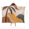NQLYUT Abstract Palm Hooded Wearable Blanket Poncho view 2