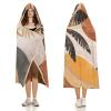 NQLYUT Abstract Palm Hooded Wearable Blanket Poncho view 3