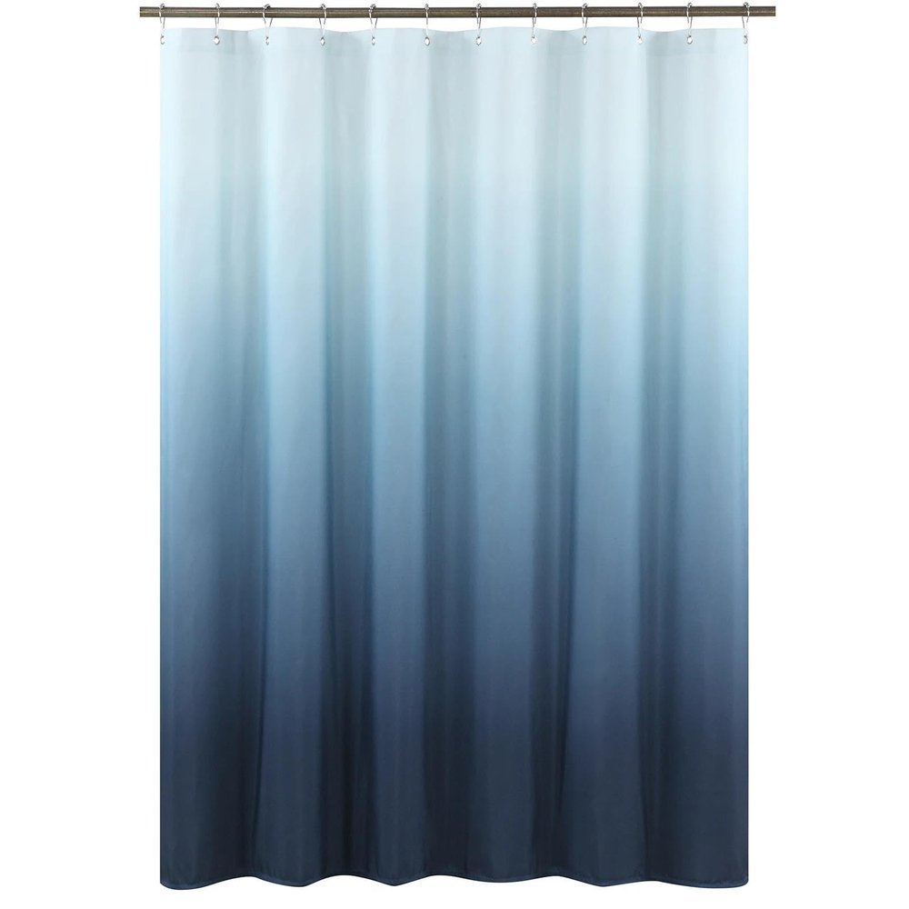 AEKDCL Blue Gradient Waterproof Shower Curtain, 59 x 79 in