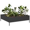 Homgoday Metal Raised Garden Bed, Black, 100 x 100 x 33.5 cm view 3