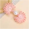 JKUHA 10 Pairs Faux Pearl Flower Frog Knot Buttons, Vintage Cheongsam Fabric Buttons, Handmade Knitted Button Accessories, Light Pink view 1