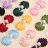 JKUHA 10 Pairs Faux Pearl Flower Frog Knot Buttons, Vintage Cheongsam Fabric Buttons, Handmade Knitted Button Accessories, Light Pink view 3