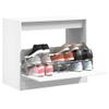 Makastle Narrow Wall-Mounted Shoe Cabinet with Storage, White, 80 x 42 x 69 cm view 2