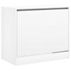 Makastle Narrow Wall-Mounted Shoe Cabinet with Storage, White, 80 x 42 x 69 cm view 4