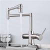 Brushed Nickel Pot Filler Faucet with Drinking Water Faucet view 2