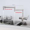 Brushed Nickel Pot Filler Faucet with Drinking Water Faucet view 3