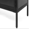 FJORDFORM Glass Cabinet, Black Metal, Gold Handles view 2