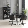 FJORDFORM Glass Cabinet, Black Metal, Gold Handles view 4
