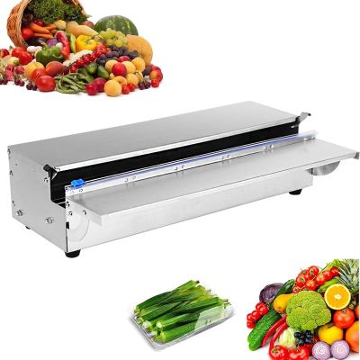 LHQYA Manual Cling Film Wrapping Machine, Hidden Cutter, 45 cm Width / 11 cm Diameter / 8.5 cm Paper Core